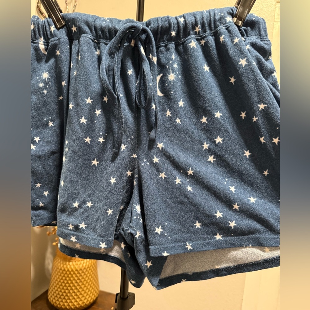 Navy Star & Moon Lounge/Pajama Shorts Women's Size XL - Picture 2 of 2